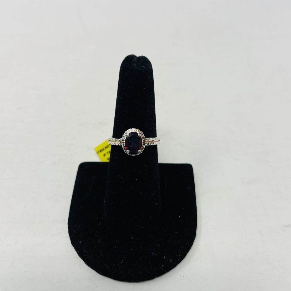 Shop LC Red Quartz Size 7 Sterling Silver Solitaire Ring 1.05‎ cts. 5170